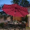 Flash Furniture Montego 9 FT Round Umbrella with 32 Solar LED Lights and Crank and Tilt Functionality in Red GM-WL-U22002B-RED-GG - alternate 10